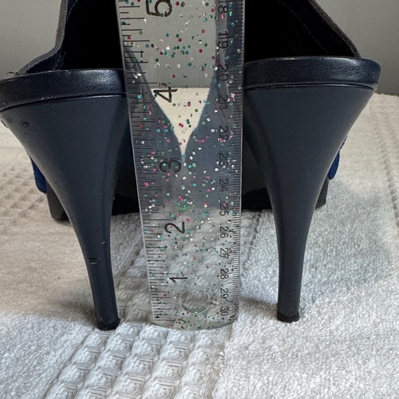 Impo Tricolor Mules in Black, Blue, and Gray - Picture 4 of 7